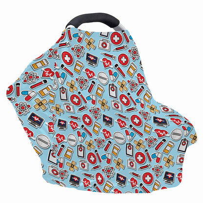 Colorful Medical Pattern Print Baby Seat Cover