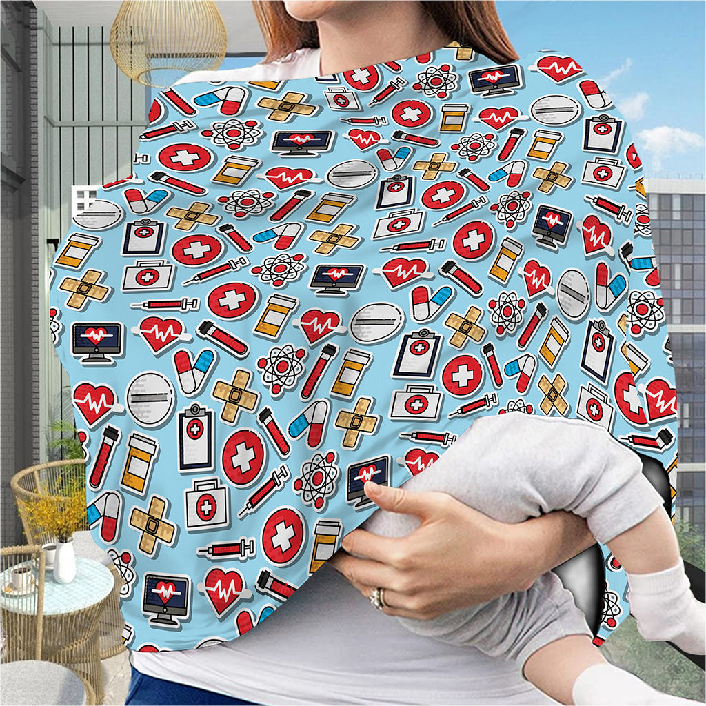 Colorful Medical Pattern Print Baby Seat Cover