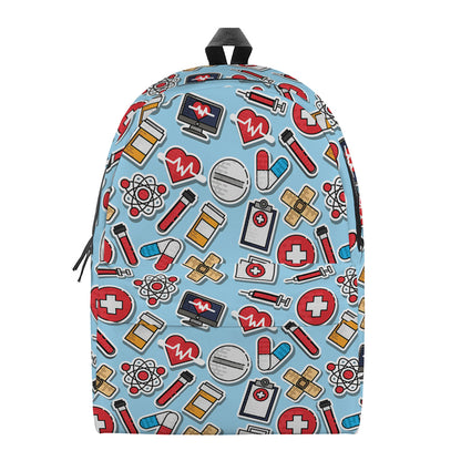 Colorful Medical Pattern Print Backpack