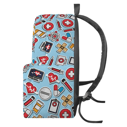 Colorful Medical Pattern Print Backpack