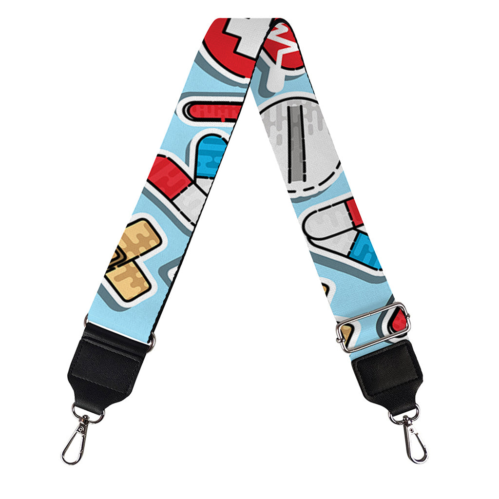 Colorful Medical Pattern Print Bag Strap