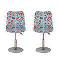 Colorful Medical Pattern Print Bar Stool Covers