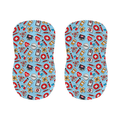 Colorful Medical Pattern Print Bar Stool Covers