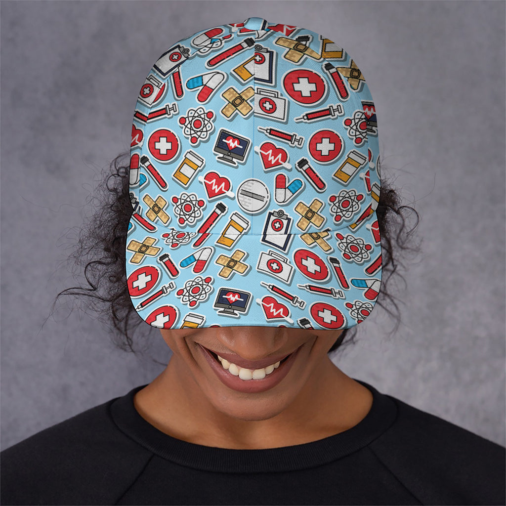 Colorful Medical Pattern Print Baseball Cap