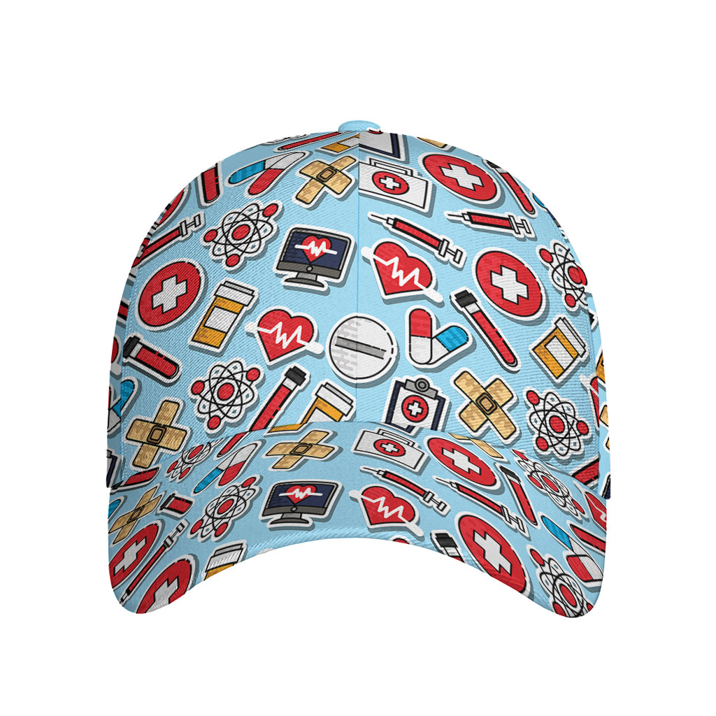 Colorful Medical Pattern Print Baseball Cap