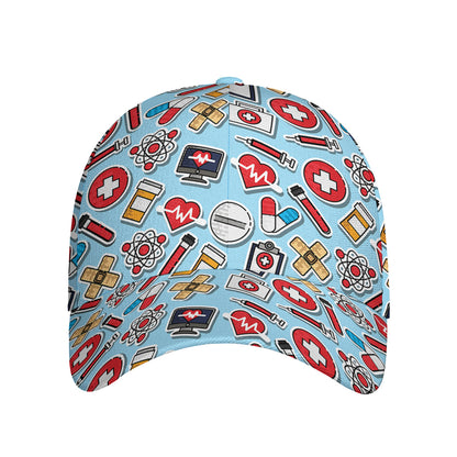 Colorful Medical Pattern Print Baseball Cap
