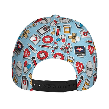 Colorful Medical Pattern Print Baseball Cap