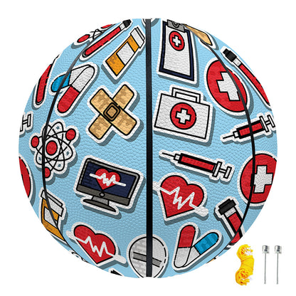 Colorful Medical Pattern Print Basketball