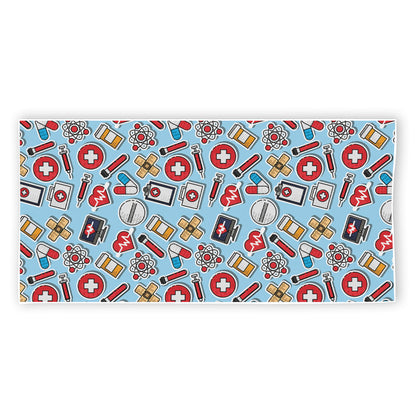 Colorful Medical Pattern Print Beach Towel