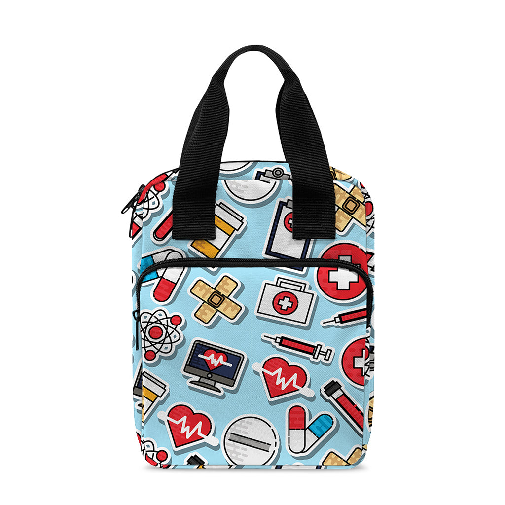 Colorful Medical Pattern Print Bible Tote Bag