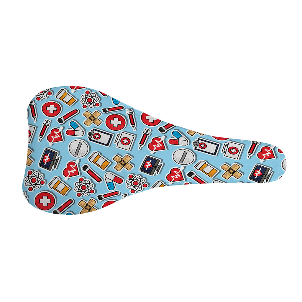 Colorful Medical Pattern Print Bicycle Seat Cover