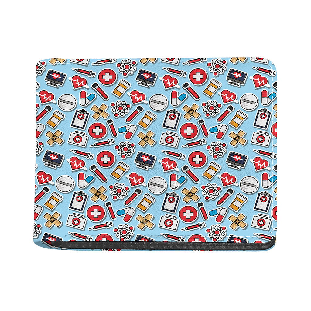 Colorful Medical Pattern Print Bifold Wallet