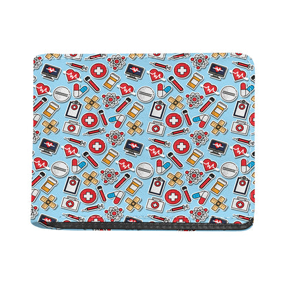 Colorful Medical Pattern Print Bifold Wallet