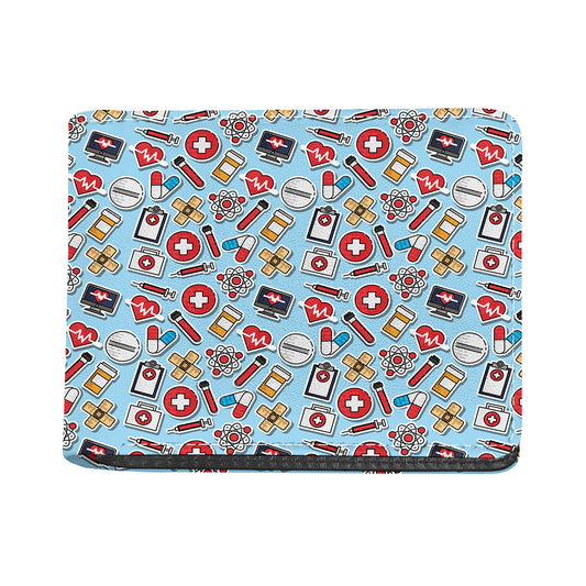 Colorful Medical Pattern Print Bifold Wallet
