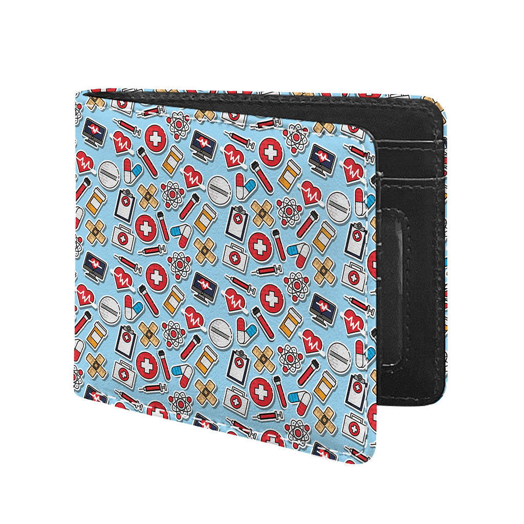 Colorful Medical Pattern Print Bifold Wallet
