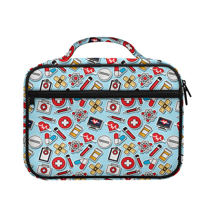 Colorful Medical Pattern Print Briefcase Bible Bag