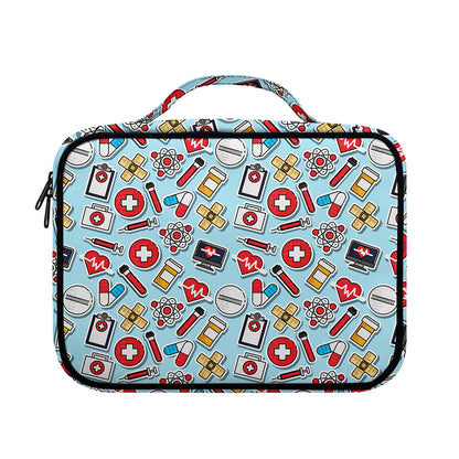 Colorful Medical Pattern Print Briefcase Bible Bag