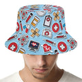 Colorful Medical Pattern Print Bucket Hat