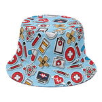 Colorful Medical Pattern Print Bucket Hat