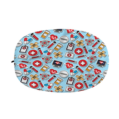 Colorful Medical Pattern Print Car Side Mirror Covers