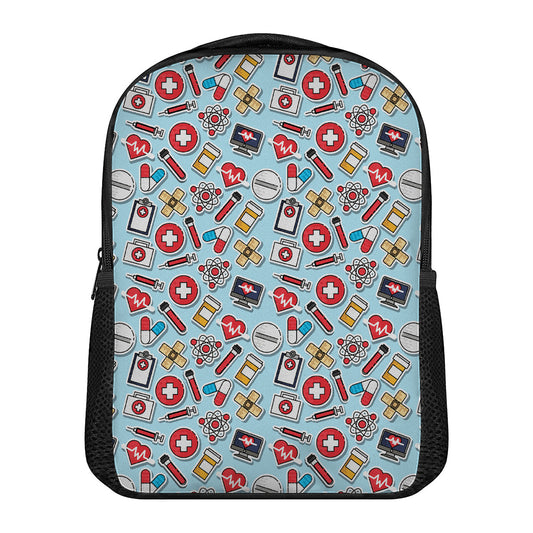 Colorful Medical Pattern Print Casual Backpack