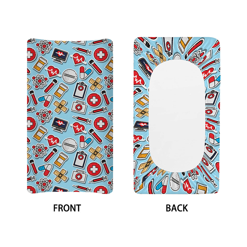 Colorful Medical Pattern Print Changing Pad Cover