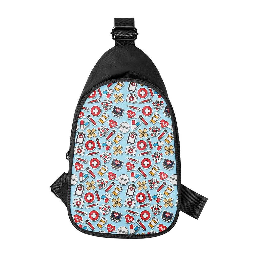 Colorful Medical Pattern Print Chest Bag