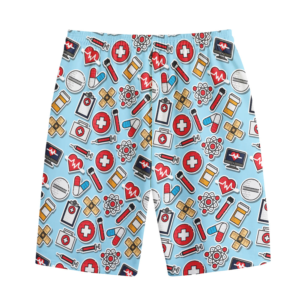 Colorful Medical Pattern Print Cotton Shorts