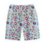 Colorful Medical Pattern Print Cotton Shorts