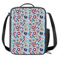 Colorful Medical Pattern Print Crossbody Lunch Bag