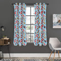 Colorful Medical Pattern Print Grommet Curtain Panels