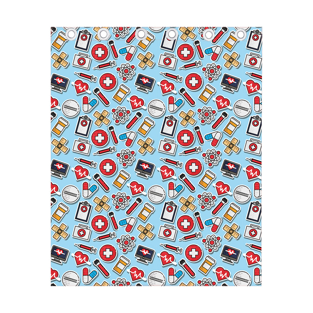 Colorful Medical Pattern Print Curtain