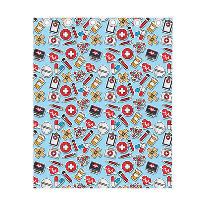 Colorful Medical Pattern Print Curtain