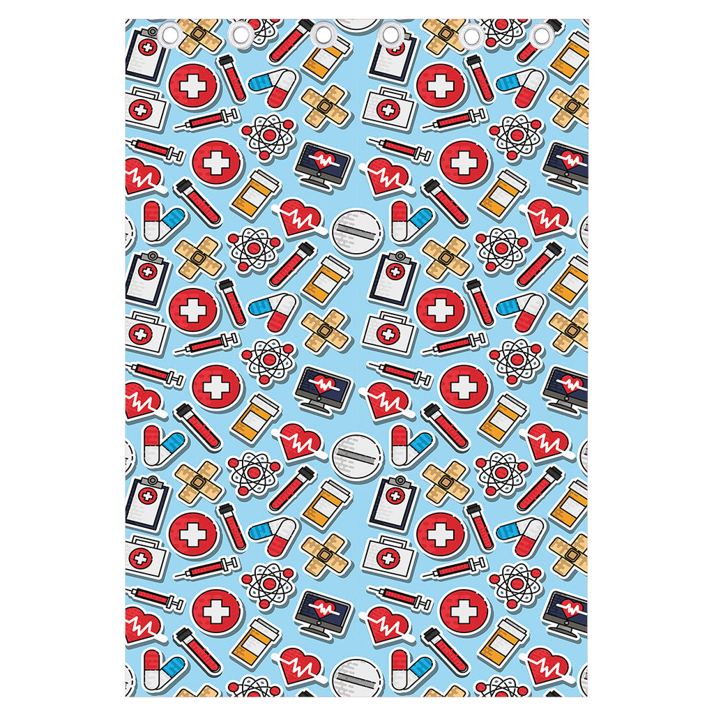 Colorful Medical Pattern Print Curtain