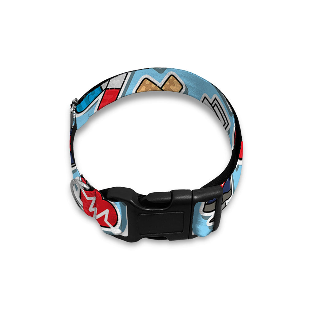 Colorful Medical Pattern Print Dog Collar