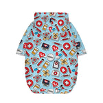 Colorful Medical Pattern Print Dog Zip Up Hoodie