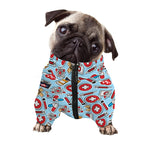 Colorful Medical Pattern Print Dog Zip Up Jacket