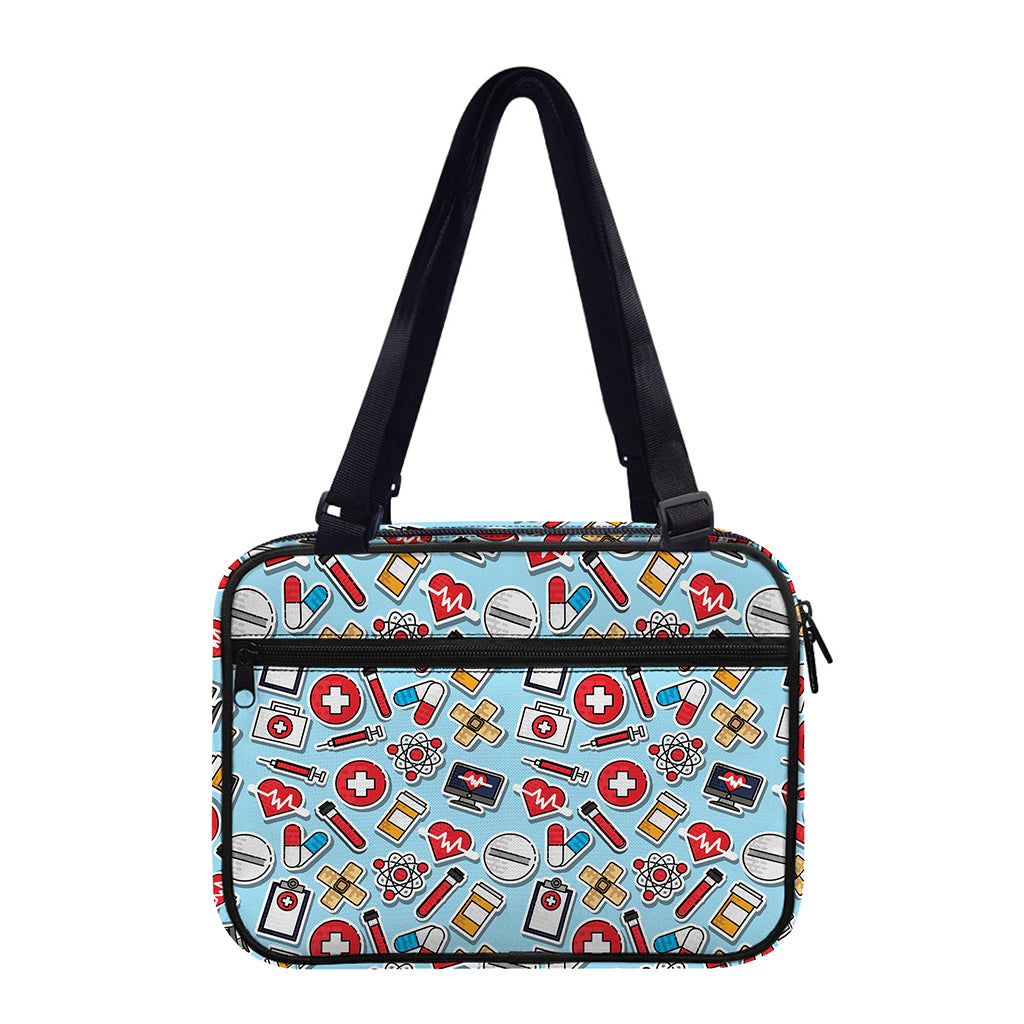 Colorful Medical Pattern Print Double Strap Bible Bag
