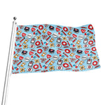 Colorful Medical Pattern Print Flag