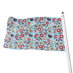 Colorful Medical Pattern Print Flag