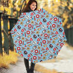 Colorful Medical Pattern Print Foldable Umbrella