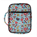Colorful Medical Pattern Print Front Pocket Bible Bag