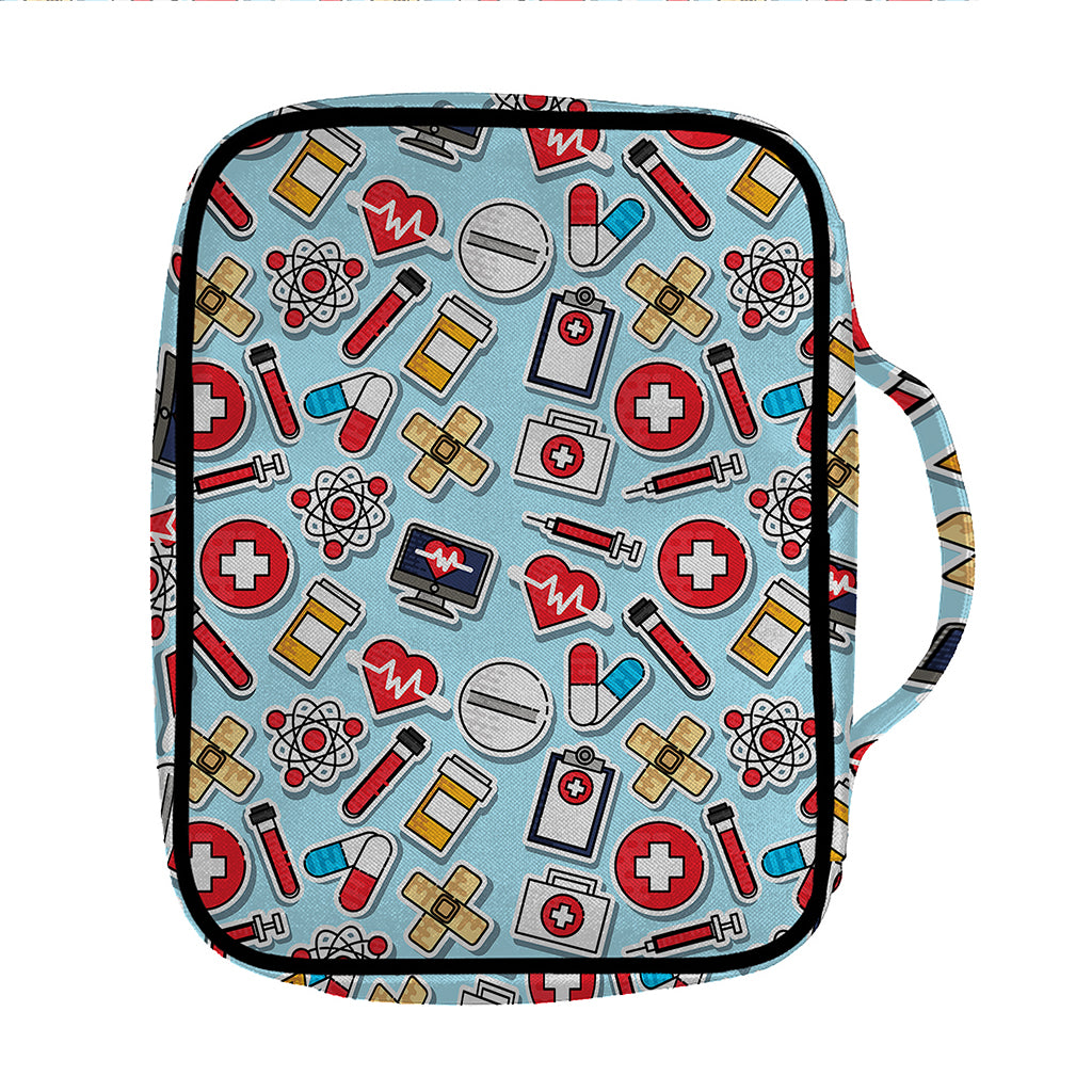 Colorful Medical Pattern Print Front Pocket Bible Bag