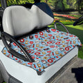 Colorful Medical Pattern Print Golf Cart Seat Cover