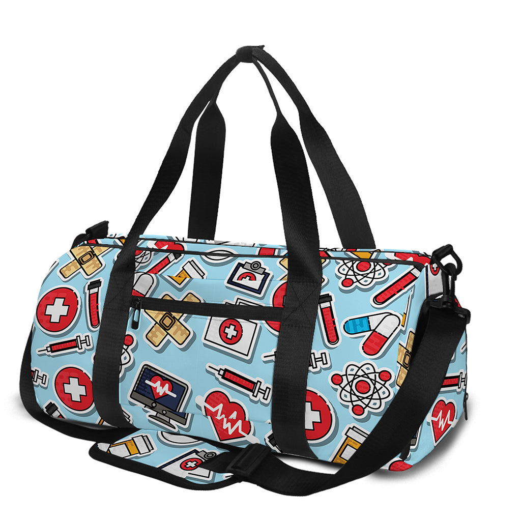 Colorful Medical Pattern Print Gym Bag