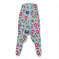 Colorful Medical Pattern Print Hammer Pants