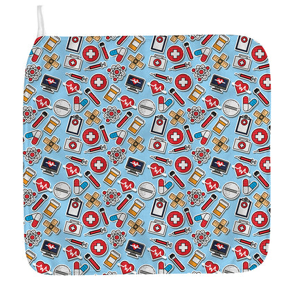 Colorful Medical Pattern Print Hand Towel