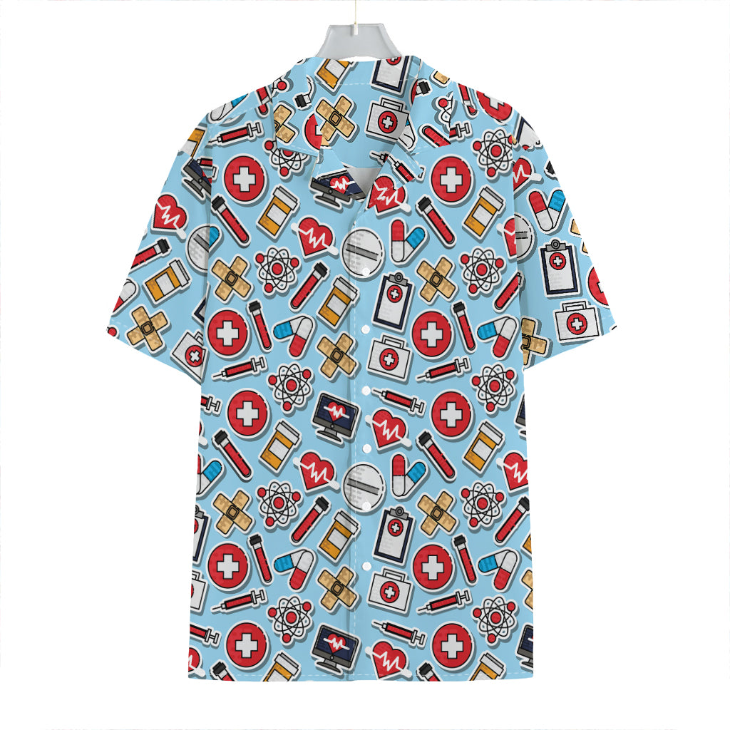 Colorful Medical Pattern Print Hawaiian Shirt