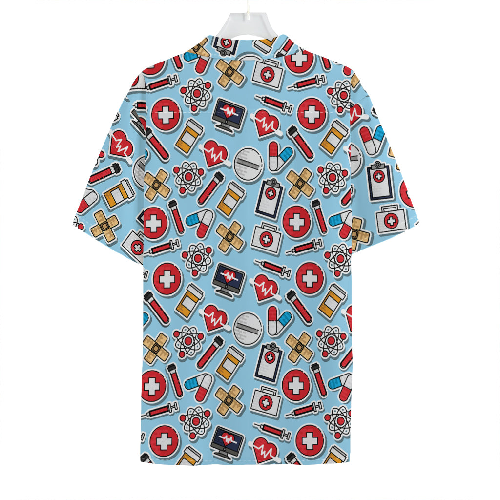 Colorful Medical Pattern Print Hawaiian Shirt