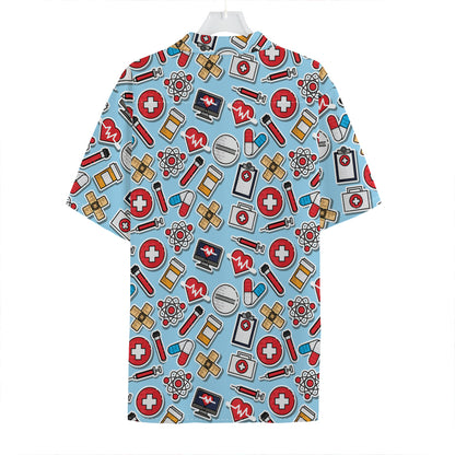 Colorful Medical Pattern Print Hawaiian Shirt
